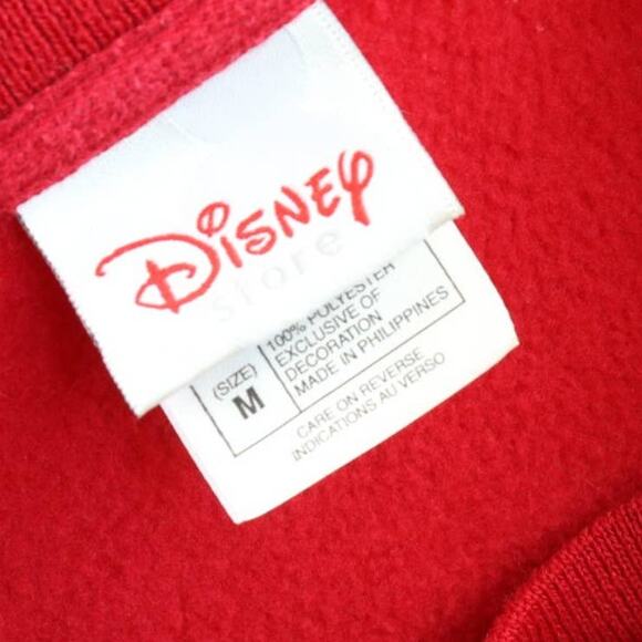 Red Fleece Mickey Mouse Crewneck, M - Picture 4 of 4